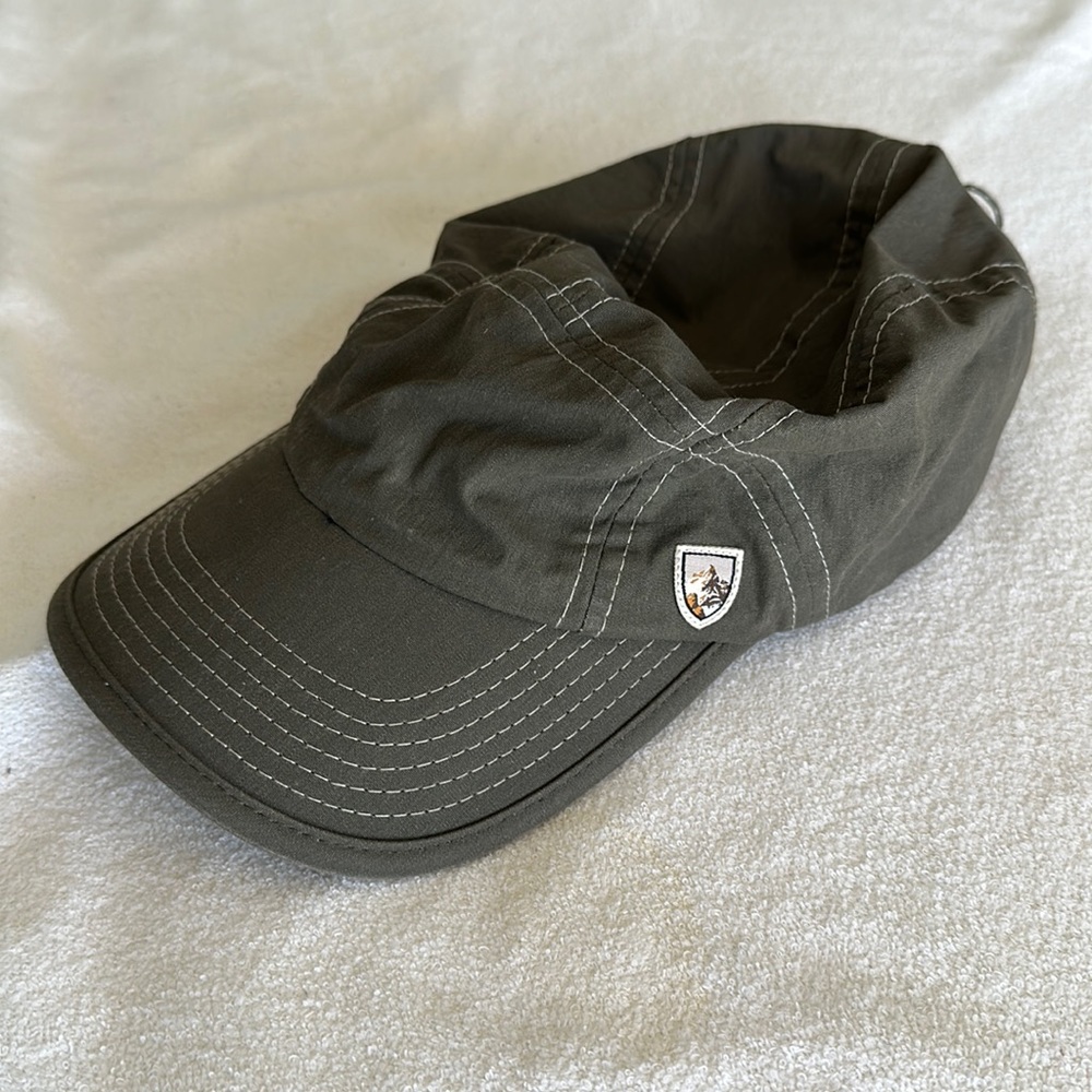 KUHL Renegade 5 Panel Khaki Hat Cap OUTDOORS HIKER SPORT CAMP adjustable Rugged